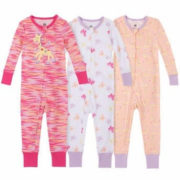 Kids Headquarters Other - 3-pack Kids Headquarters Kids' Cotton Sleepers, Giraffe